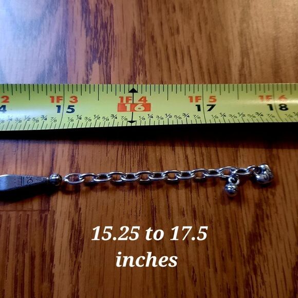 BRIGHTON Vintage Silver Geometric Choker Necklace - Picture 5 of 7